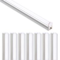 Barrina LED Shop Light, 4 ft 2200lm 4000K (Daylight Glow) T5 Fixture, Linkable Shop Lights, Strip Lights, Tube Lights for Garage Warehouse Workshop Basement, Plug and Play, 8-Pack