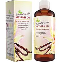 Sensual Vanilla Massage Oil for Body - Aromatherapy Aphrodisiac Oil Blend for Dry Skin - Prevent Fine Lines & Wrinkles + Stretchmarks & Scars - Soothe Muscle Pain with Pure Jojoba Almond & Coconut Oil