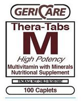 1163913 PT# 621-13 Thera-Tabs M Multivitamin Multimineral Tablets Adult 100/Bt Made by Geri-Care Pharmaceuticals