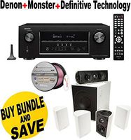 Denon AVR-S910W 7.2 Full 4K Ultra HD Channel Receiver With Bluetooth/HDCP2.2 + Definitive Technology - Definitive Technology ProCinema 600 5.1 Speaker System (Set of Six White) Bundle