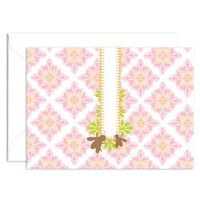 Signature Line Honey Bees Note Card (1 Folded Note Card + 1 Envelope) in White | Rungtong & Co. Stationery Line