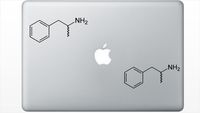 Amphetamine Salts Adderall Adhd Molecule Molecular HenryDecal5551085 Set Of Two (2x) , Decal , Sticker , Laptop , Ipad , Car , Truck