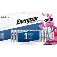Eveready L92SBP12 Ultimate Lithium Batteries, AAA, 12/Pack
