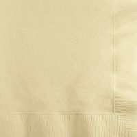 Club Pack of 600 Ivory Premium 2-Ply Disposable Party Beverage Napkins 5"