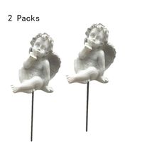 MUAMAX Miniature Angel Stakes Fairy Garden Cherub Figurines Mini Angel Statue Micro Landscape Deocr Little Terrarium Ornaments