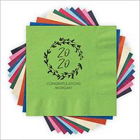 2020 Grad Wreath Letterpress Napkins - Set of 100-4205_HOL