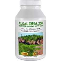 Andrew Lessman Algal DHA 250mg 360 Softgels - Plant-Based Omega-3 Oils, Natural Marine Algae, High DHA, Non-GMO, High Potency, No Stomach Upset, No Fishy Aftertaste. Small Easy to Swallow Softgels
