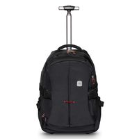 SKYMOVE 19 inches Waterproof Wheeled Rolling Backpack for, Black, Size 19 inches