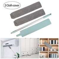 Retractable Gap Dust Cleaning Artifact, Gap Dust Brush with 2 Cloth Cover, Good Grips Microfiber Hand Duster, Removable and Washable Telescopic Dust Collector for Home Bedroom Kitchen