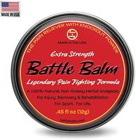Battle Balm Extra Strength Pain Relief Cream (0.45-Ounce) - All-Natural and Organic Topical Analgesic for Arthritis, Muscle Soreness, Sprains, Strains, Bruises and More. Professionally Approved.