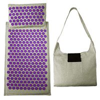 Acupuncture Mat and Pillow Set, Lotus Shaped Acupressure Massage Pad Large Size Multifunction Relaxation Tool with Portable Bag