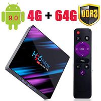 Android TV Box H96 Max RK3318 4K Android 9.0 Smart TV Box 4G/64G with 2.4G/5G Dual WiFi Support and Remote Control
