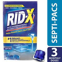 Rid-X Septic Tank Treatment Enzymes, 3 Month Supply Septi-Pacs, 3.2oz