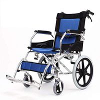 NACHEN Lightweight Folding Wheelchair self propelled Comfortable Portable Wheelchairs, Can Be Placed in Luggage,Blue