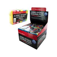 123-Wholesale - Set of 48 Scouring Sponge Pad Set Counter Top Display - Household Supplies Sponges & Scouring Pads