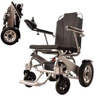 Szeao Lightweight Folding Electric Wheelchair for The Elderly Disabled Compact Lightweight Travel Scooter Aviation Aluminum Frame Dual Motor Manual/Electric Dual-Mode Lithium Battery