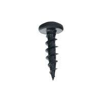 100 Pack Rok Hardware #10 x 3/4" Coarse Deep Thread Pan Head Screws Black Phosphate Wood MDF