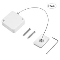 Easycosy Retractable Laptop Cable Lock Hardware Security Cable Lock Anti Theft Combination Lock for iPad Tablet MacBook Mobile Notebook (White-2P)