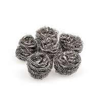 Stainless Steel Sponge Set, Metal Sponge, Metal Scrubber, Stainless Steel scouring pad (Pack of 6) Weight 10g