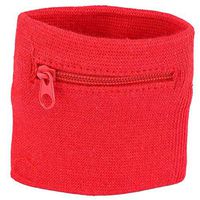 Zipper Wristband Wallet Wristband Unisex Wristband Coin Keys Storage Zipper Pocket Sport Wrist Wallet Gym Running Basketball(Red)