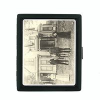 Perfection In Style Metal Cigarette Case Vintage Farm Girl Design 013