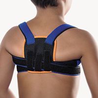 Bort StabiloFix Shoulder Posture Corrector Brace, Upper Back, Straightener to Fix Hunched, Rounded or Stooped Shoulders, Forward Back Pain, Neck Pain, Shoulder Pain Corrector (Blue, Childrens)