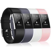 ZEROFIRE Compatible for Fitbit Charge 2 Bands, Adjustable Sport Wrist Bands Strap for Fitbit Charge 2, Women, Men, Pack of 4
