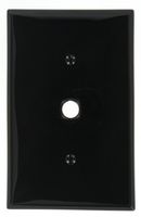 Leviton PJ11-E 1-Gang .406-Inch Hole Telephone/Cable Wallplate, Midway size, Ebony