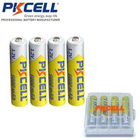 4Pcs 1.2V AAA 1000mah Ni-MH Rechargeable Battery with 1Pcs AAA/AA Box