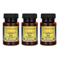 Swanson Folate (5-Methyltetrahydrofolic Acid) 400 mcg 30 Veg Capsules (3 Pack)