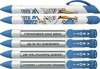 Greeting Pen Personalized Pens- It's a Boy Stork Shower Favor/Birth Announcement Rotating Message Pen - 25 Pack (P-BP-23-25)
