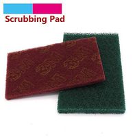 Maslin 2pcs Industrial Scouring Pad Coarse Rust Removal Cloth Flexible Nonwoven Scouring Hand Pad Industry Kitchen Cleaning Cloth - (Size: 100x140mm Green)