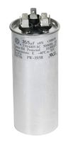 PowerWell 35 + 5 MFD uf 370 VAC or 440 Volt Dual Run Round Capacitor PW-35/5/R for Condenser Straight Cool or Heat Pump Air Conditioner 35/5 Micro Farad - Guaranteed to Last 5 Years