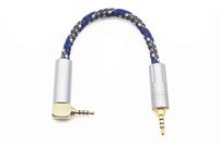 2.5mm Right Angle Male to 2.5mm Male 8 Core Silver Plated Headphone Cable Silver Plated Aux Cable in Box 2.5mm to 2.5mm