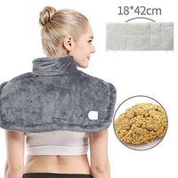 Electric Shoulder Heating Pad for Neck Shoulders and Back Pain Relief with Fixation Strap Moist Heat Pad Wrap with Auto Shut Off