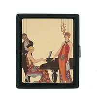 Perfection In Style Metal Cigarette Case Vintage Art Deco Design 009