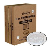 Dart Foam Cup Lids, 1000 Count
