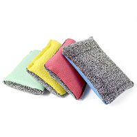 Colin Microfiber Scrubber Sponge, 4-Pack of Non-Scratch Kitchen Scrubbies, Dishwashing and Bathroom Sponges