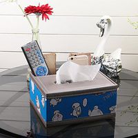 T-ZJHC Home Home Living Room Cute Tray Paper Napkin Coffee Table Remote Control Storage Box, Sky Basket Snowman Small Multifunction