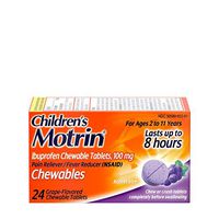 Children's Motrin Children's Motrin Ibuprofen Chewable Tablets for Pain & Fever, Grape, 24 Ct, 24 Count