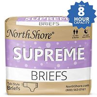 NorthShore Supreme Tab-Style Briefs, Purple, Large, Pack/15