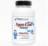 Pygeum 100mg & Saw Palmetto 320mg Standardized Extract // 100 Capsules // Pure // by PureControl Supplements