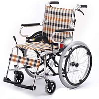 LAZ Folding Wheelchair Wide Seat with Handbrakes, Aluminum Alloy Frame, Portable Lightweight Transport Wheelchairs for Adults (Size : B)