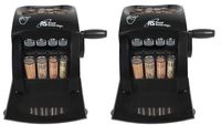 Royal Sovereign 1 Row ECO-Friendly Manual Hand Crank Coin Sorter (QS-1), Single (Black 2-Pack)