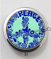 BlackKey Dove Love and Peace 3-Compartment Decorative Pocket Gift Box Case Organizer for Pill, Color 1 -292