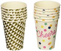 Talking Tables Party Time Big Cups (12 Pack), Multicolored