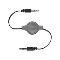SCOSCHE IU3.5RCSG Replay 3.5mm Retractable Auxiliary Audio Cable 3-foot in Space Gray/Black