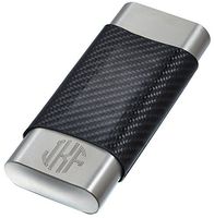 Personalized Visol Carbon Fiber & Stainless Steel Cigar Case with Free Monogram