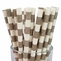 Free DHL 500 pcs Grey Sailor Stripe Paper Straws Bulk, Gray and White Horizonal Striped Paper Drinking Straws for Holiday Party, Wedding, Birthday, Circle Rugby Stripe Mason Jar Straws