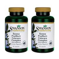 Swanson Senna Psyllium Cascara Complex 90 Capsules (2 Pack)